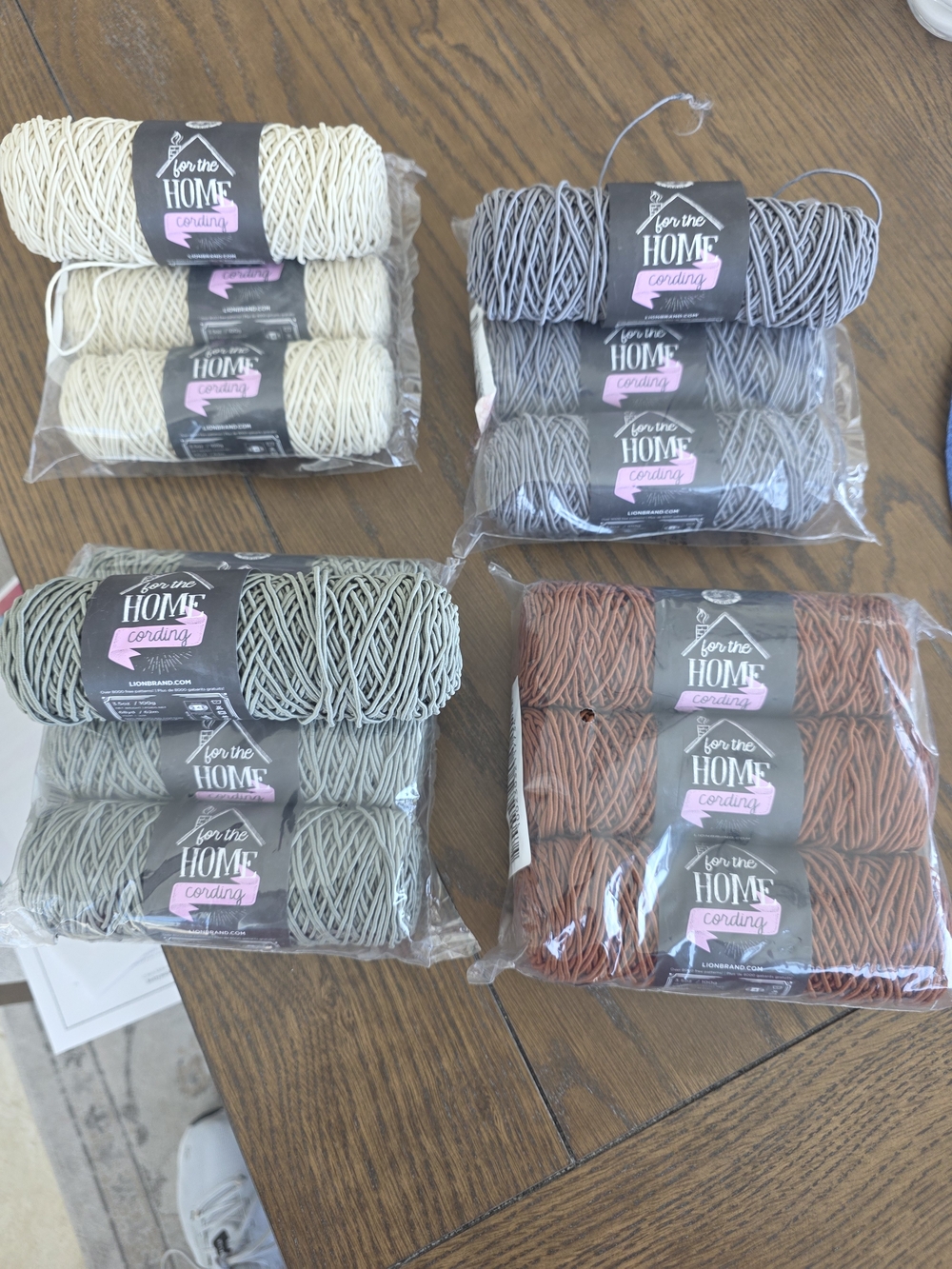 For the Home Cordings Macrame Cord Yarn - Multi-Color Pack 15 Skeins